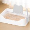 Indoor Puppy Potty Tray with Removable Grate and Guard Wall view 3
