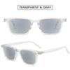 VEVESMUNDO Tinted Reading Sunglasses with Blue Light Filter, Rectangular, UV Protection, +2.0, 1 Piece, Transparent & Gray Lenses view 3