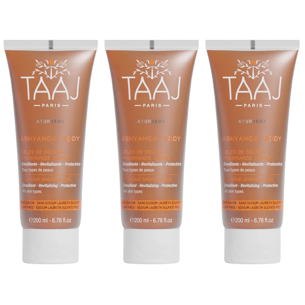 TAAJ Abhyanga Jasmine Shower Jelly, 3 x 200 mL