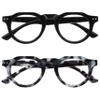 OPULIZE RIO Reading Glasses with Blue-Light Filter, 2-Pack, Flat-Top Frame, Black and Blue Tortoiseshell, +1.00 view 1