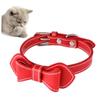 Supvox PU Pet Bow Tie Dog Collar - Red view 1