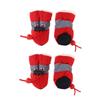 Sosoport 3-Piece Red Dog Boots with Non-Slip Soles view 3