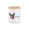 zauselbart Personalized Dog Treat Jar with Name, Ceramic Storage Container with Wooden Lid, Size S view 4