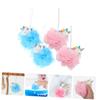 Healvian 4-Piece Unicorn Loofah Sponges for Kids view 4