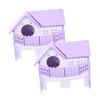 VANZACK 6-Piece Double-Layer Hamster Hideout Villa for Hamsters and Guinea Pigs view 3