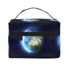 Glowing Earth Gothic Wallpaper Cosmetic Bag, Travel Makeup Case view 1
