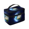 Glowing Earth Gothic Wallpaper Cosmetic Bag, Travel Makeup Case view 3