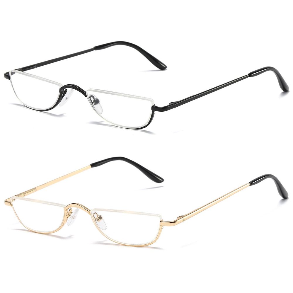 ABETOS 2 Pack Half-Rim Reading Glasses
