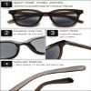 VEVESMUNDO Tinted Reading Sunglasses, Rectangular Blue-Light Filter Glasses, +1.5, Brown & Gray Lenses view 4