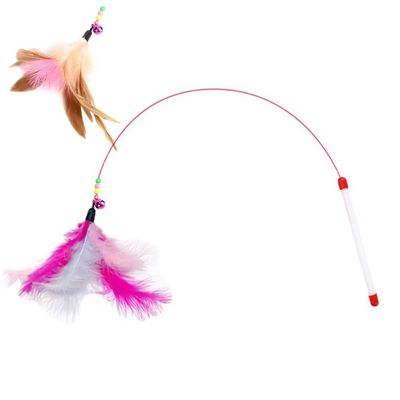 Lightweight Kitten Wand Toy with Bell, Multicolor
