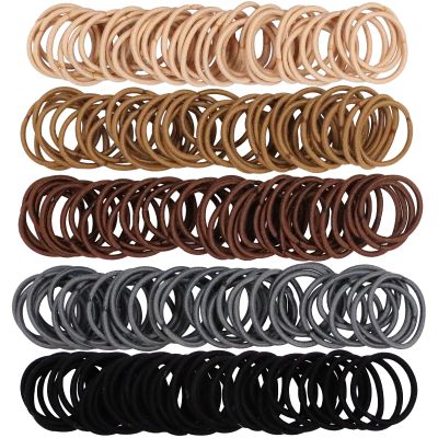 Small No-Crease Hair Ties, Elastic Ponytail Holders, 200-Count