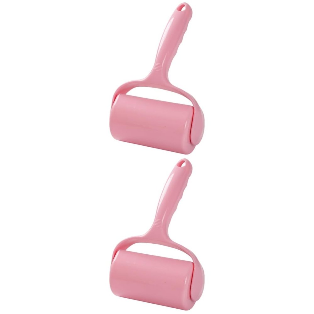 Lint Roller, 4-Piece Pet Hair Remover Set, Pink Plastic