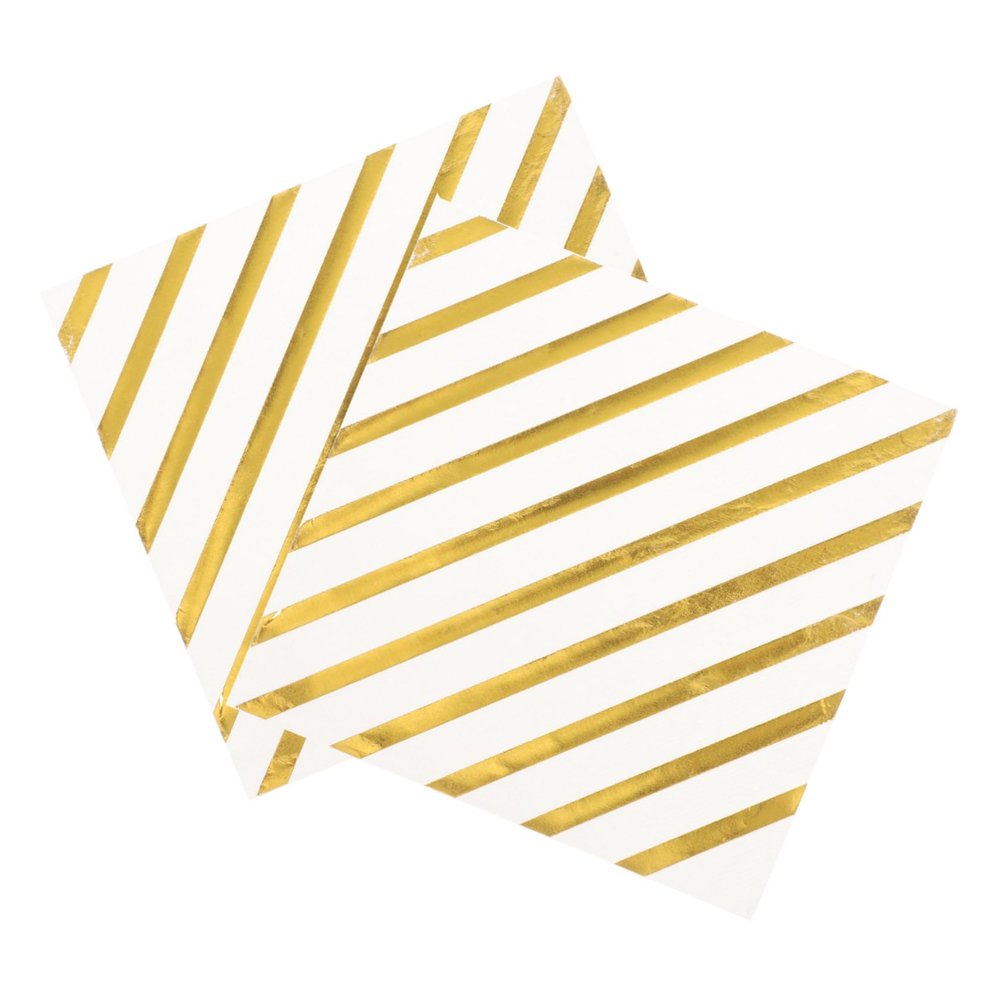 Gold Party Paper Napkins, 40 Sheets, for Dinner Parties
