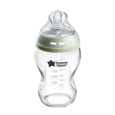 Tommee Tippee Natural Start Anti-Colic Glass Baby Bottle, 250 ml, 1-Pack