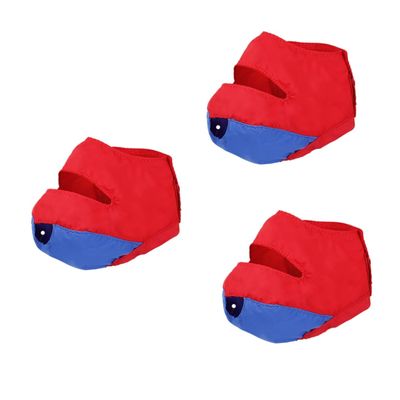 Sosoport 3-Piece Adjustable Non-Slip Cat Muzzles, Red