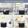 BOSROTY Extra-Large Blanket Basket, 87 L, Woven Cotton Rope, 55.9 x 35.6 cm view 3