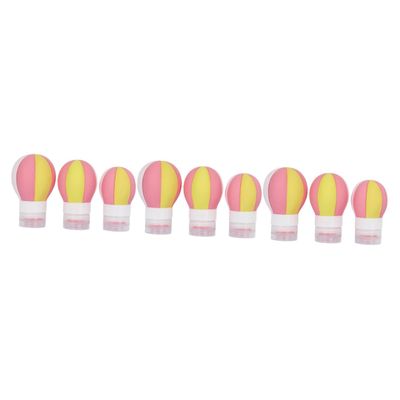 FOMIYES 9-Piece Refillable Travel Bottle Set, Hot Air Balloon Design