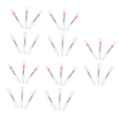 FOMIYES 30-Piece Lip Brush Set with Caps for Lip Care and Eye Makeup