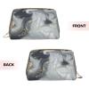 Luxurise Portable Leather Makeup Bag with Marble Print, All-Over Design, Luxurise Marble, One Size view 3
