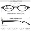 Lanomi Retro Round Reading Glasses for Women and Men, Lightweight Black, 2.75 Magnification view 2