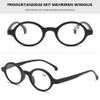 Lanomi Retro Round Reading Glasses for Women and Men, Lightweight Black, 2.75 Magnification view 3