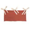 2-in-1 Crib Organizer Hanging Storage Bag, Brick Red view 1