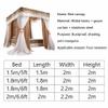 GLMGBP Canopy Bed Net for 1.5 m/5 ft Bed, Dustproof Bedroom Curtain with Stainless Steel Holder, All-Season Mosquito Net (Style 1, 1.5 x 2 x 2 m) view 2