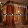 GLMGBP Canopy Bed Net for 1.5 m/5 ft Bed, Dustproof Bedroom Curtain with Stainless Steel Holder, All-Season Mosquito Net (Style 1, 1.5 x 2 x 2 m) view 3