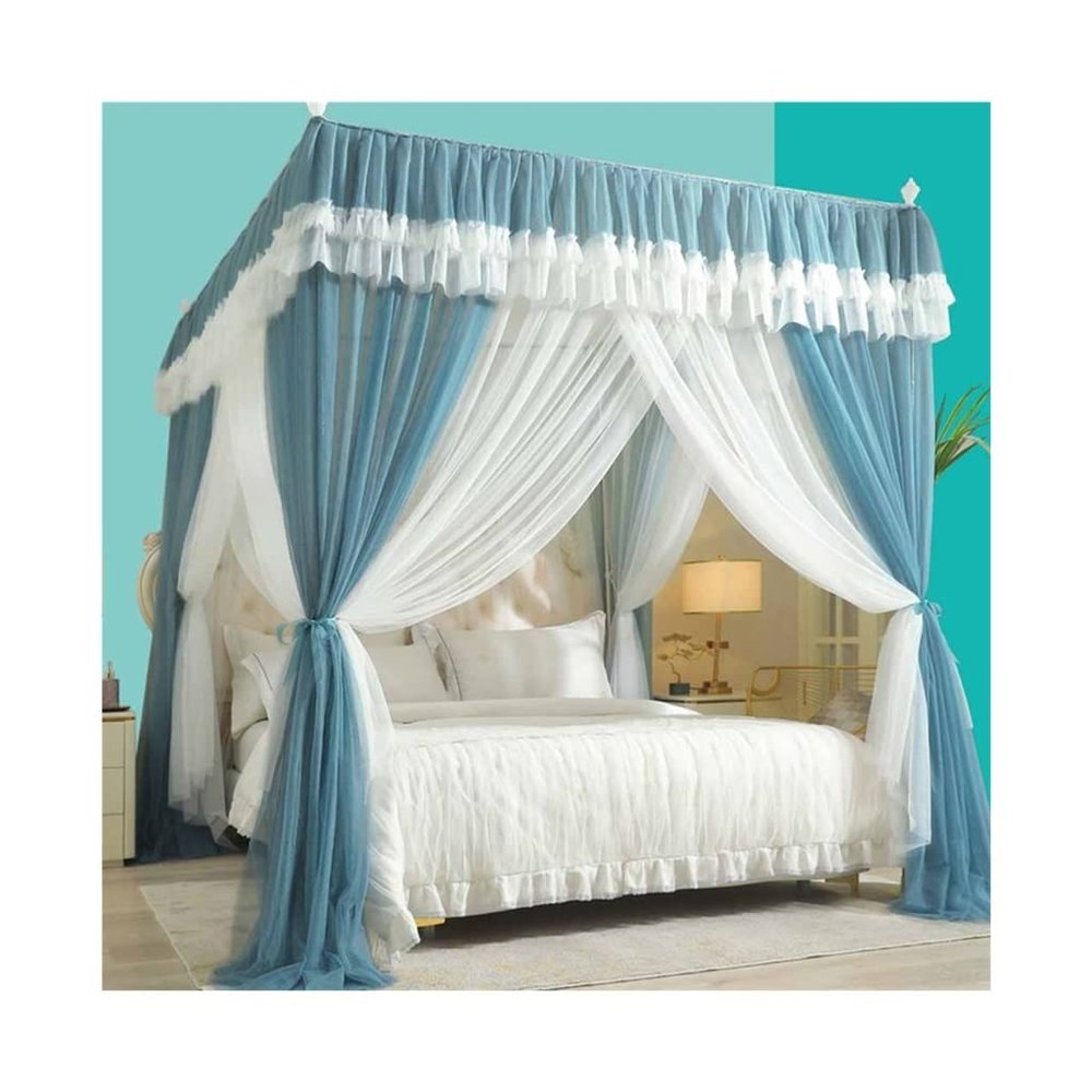 GLMGBP Bed Canopy for 2 m/6.5 ft Beds, Decorative Mosquito Net for Queen- and King-Size Beds, Double-Layer Bed Curtain, Style 1, 2 x 2.2 x 2 m