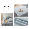 XCLOOZGL Milk Velvet Bed Skirt and Fitted Sheet Set, Blue, 180 × 200 cm view 2