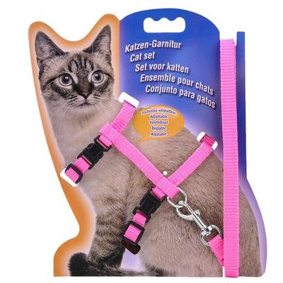 Adjustable Nylon Cat Harness and Leash Set