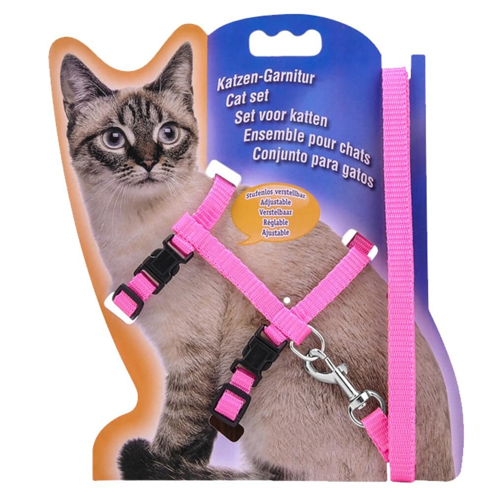 Adjustable Nylon Cat Harness and Leash Set