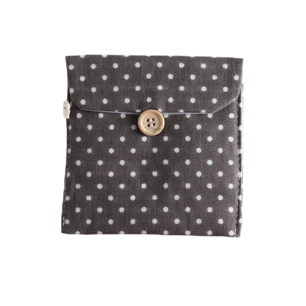 MAGICLULU Women's Hygiene Pouch with Polka Dots, Cotton, 3 to 5 Pieces