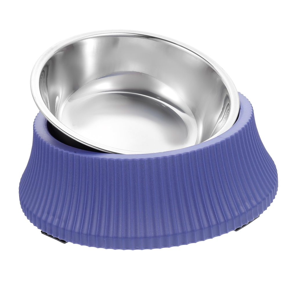INOOMP Detachable Dog Bowl Set for Large and Small Dogs, Non-Slip, Smoke Blue