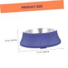 INOOMP Detachable Dog Bowl Set for Large and Small Dogs, Non-Slip, Smoke Blue view 3