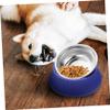 INOOMP Detachable Dog Bowl Set for Large and Small Dogs, Non-Slip, Smoke Blue view 4