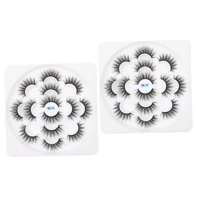 MAGICLULU 2 Boxes of 6D False Eyelashes for Women, 3D Artificial Lashes