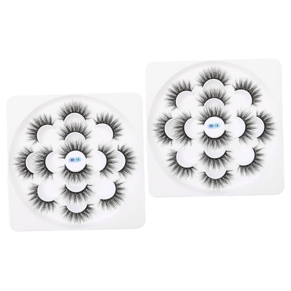 MAGICLULU 2 Boxes of 6D False Eyelashes for Women, 3D Artificial Lashes