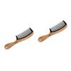 FRCOLOR 2-Piece Sandalwood and Horn Comb Set with Round Handles, Antistatic Massage Combs for Gentle Hair Care at Home and in Salons view 1