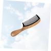 FRCOLOR 2-Piece Sandalwood and Horn Comb Set with Round Handles, Antistatic Massage Combs for Gentle Hair Care at Home and in Salons view 2