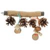 BESPORTBLE Natural Wood Bird Perch, Multifunctional Cage Toy for Parrots, Parakeets and Pet Birds view 1