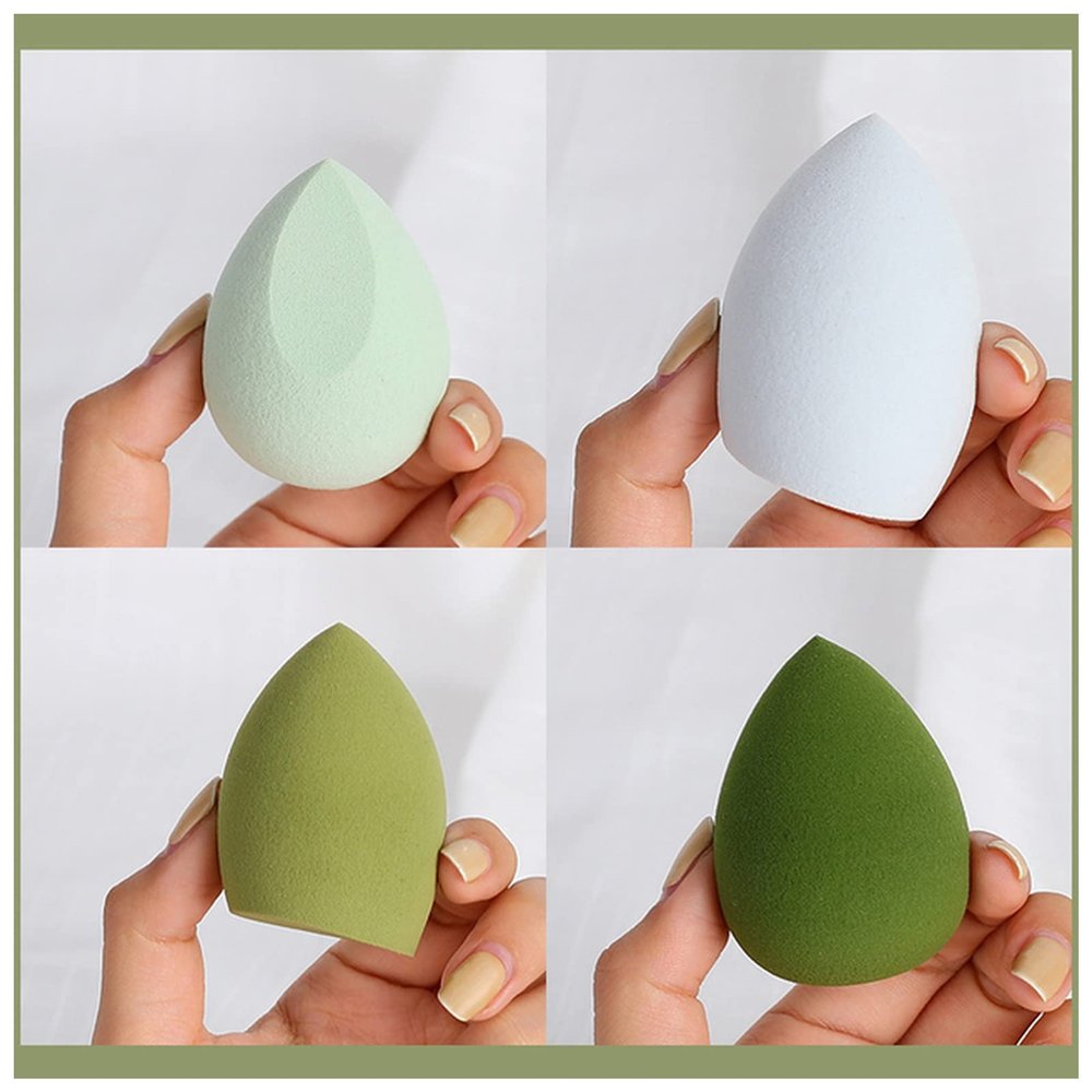 Makeup Sponge 1/3 / 4-Piece Makeup Puff Set, Beauty Egg Face Foundation Powder Cream Sponges, High-Adhesion Cosmetic Puff Makeup Tools Kit (Style 8)