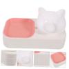 Cat Food Bowl with Cat Grass Cup, Multifunctional Plastic Bowl view 2