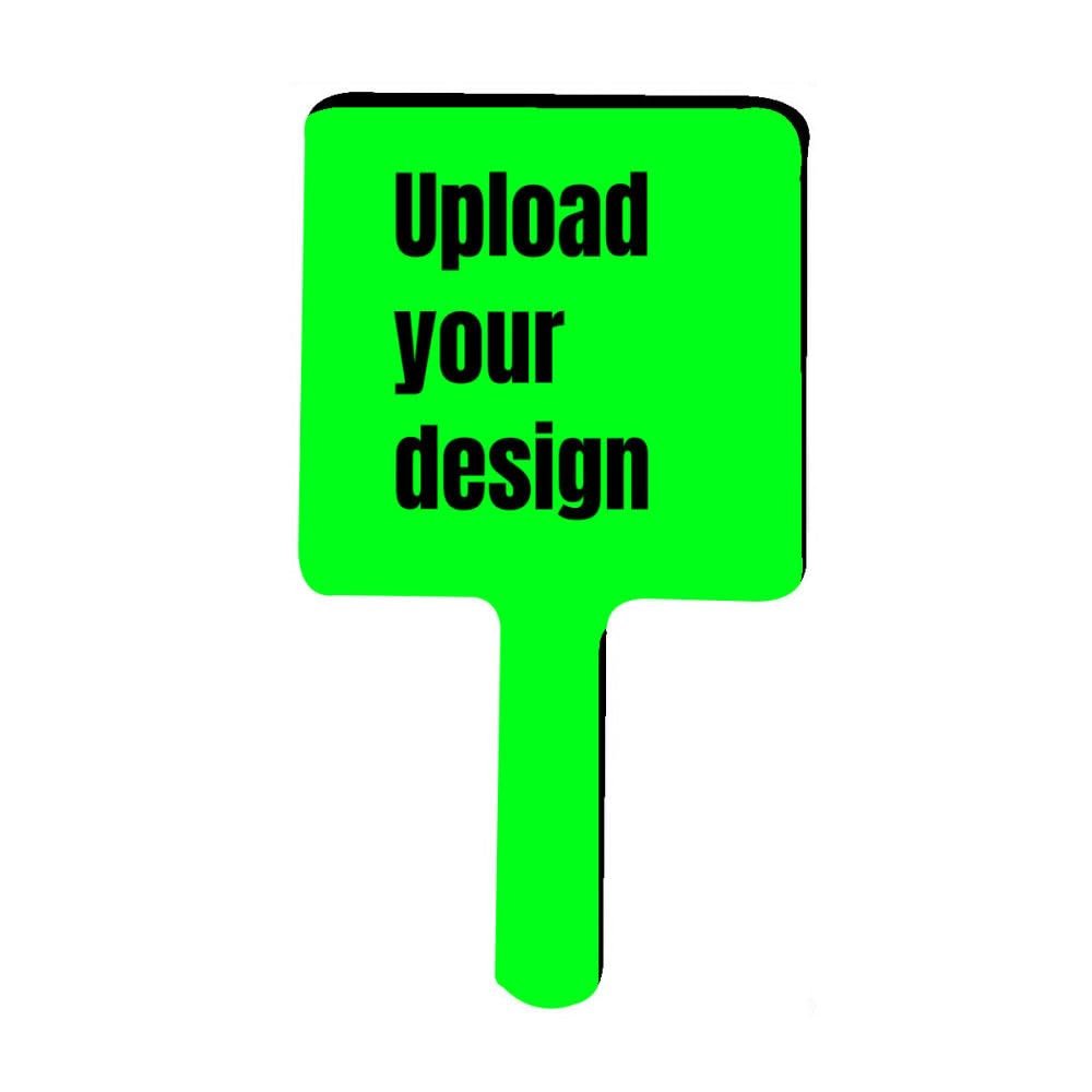 WunM Studio Personalized Handheld Makeup Mirror – Custom Image, Text or Logo