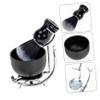 MAGICLULU Men's Shaving Set with Bowl and Stand, Black view 4