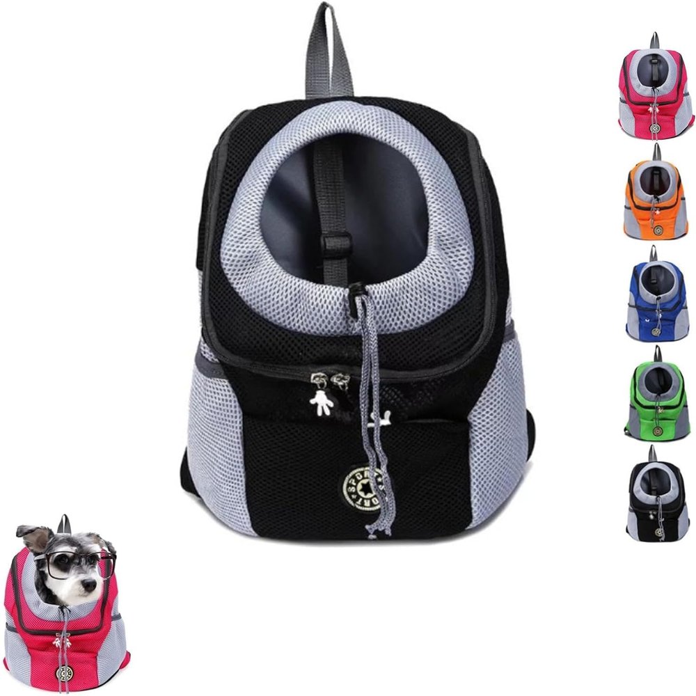 Dog Backpack Carrier for Hiking, Black, S