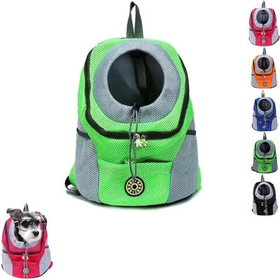 Summer Dog Backpack Carrier for Large Dogs, Hiking Carrier Backpack, Green, L