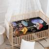Wanyint Baby Crib Sheet, Mushroom & Floral Print, Soft, Unisex, Muslin, Cozy and Breathable view 2