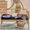 Wanyint Baby Crib Sheet, Mushroom & Floral Print, Soft, Unisex, Muslin, Cozy and Breathable view 4