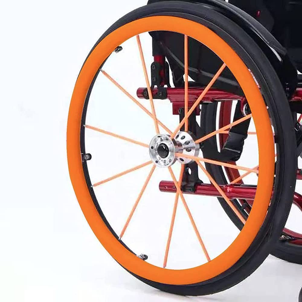 OHaGin 22/24-Inch Wheelchair Push Rim Covers, 1 Pair, Silicone, Non-Slip and Wear-Resistant